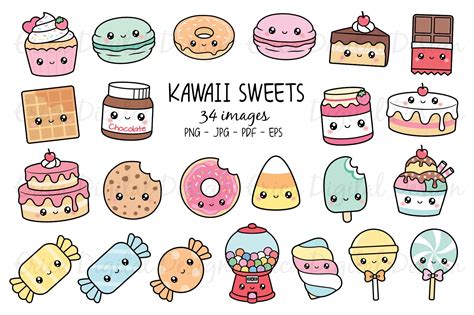 cute food print|food drawing printable.